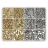 Acrylic spacers mellandelar i silver- och guldfärgad akrylplast ca 1280 st