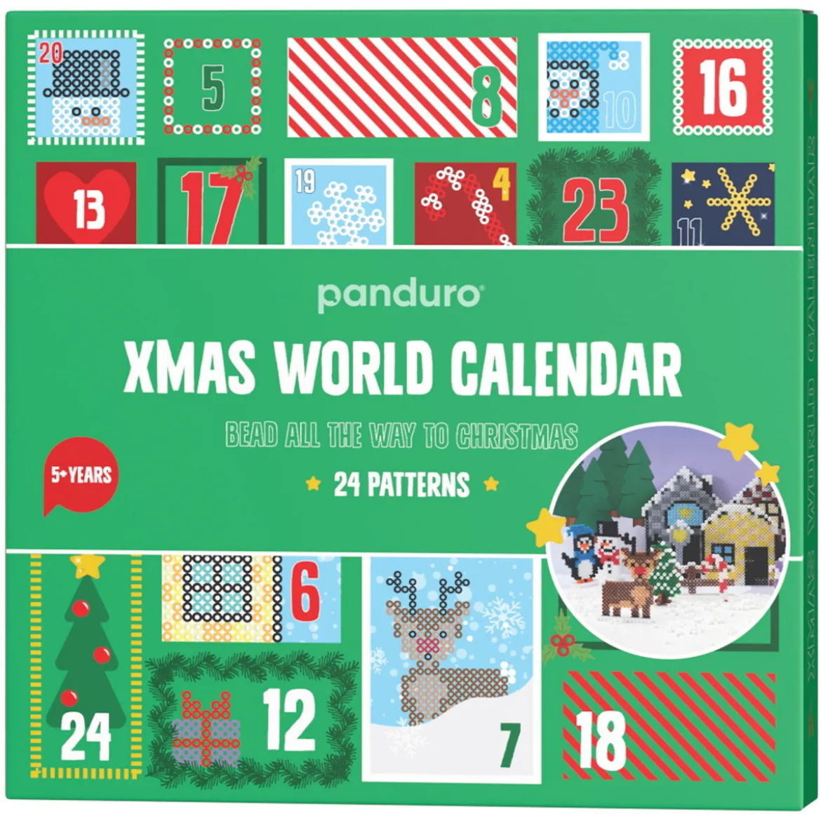 Adventskalender Xmas World – 6800 pärlor + tillbehör för att pärla en vintervärld!