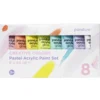 Akrylfärg för målarglada barn, 8×30 ml härliga pastellfärger