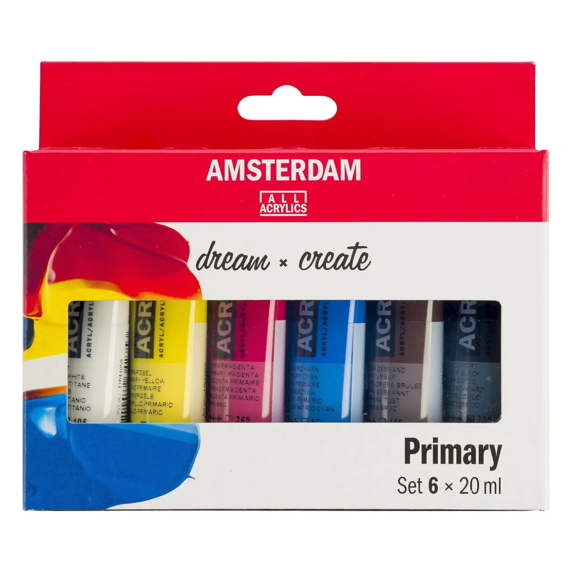 Amsterdam Acrylics Primary Set - 6 x 20 ml