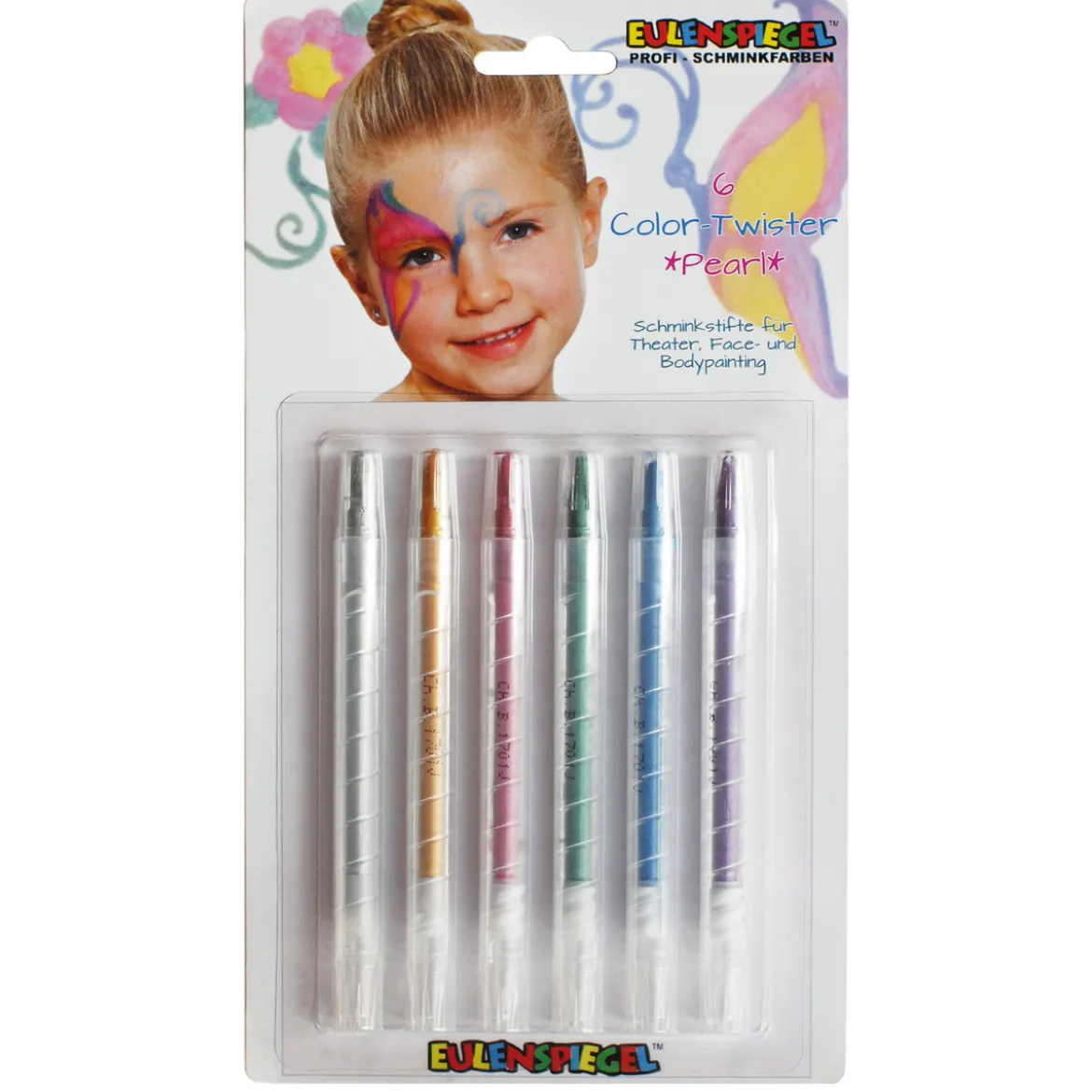 Ansiktskritor Twister Pearl 6p
