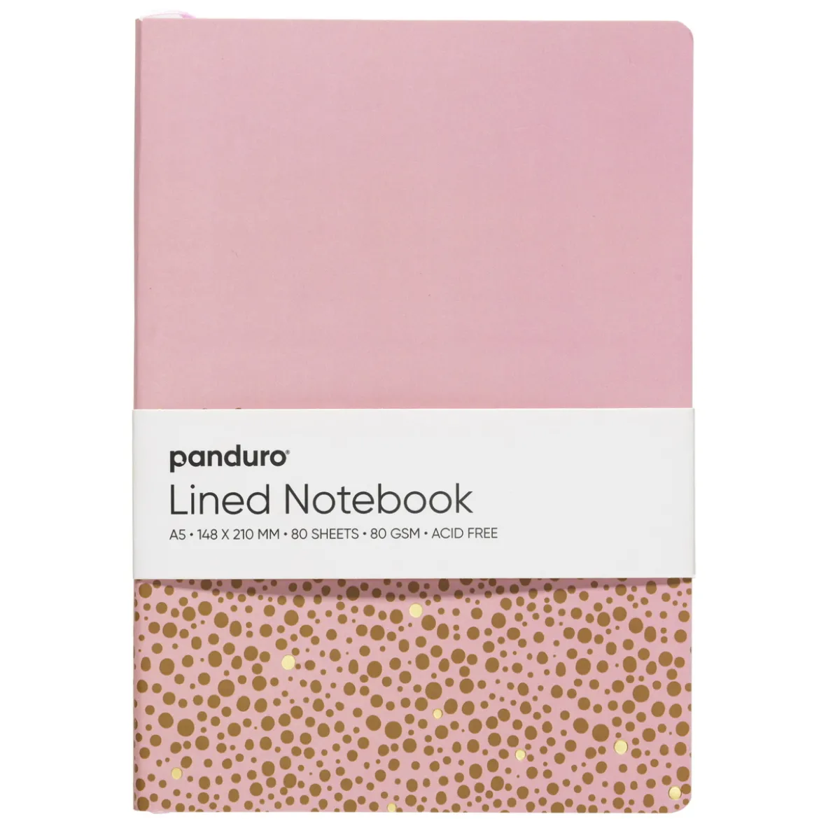 Anteckningsbok A5 (148×210 mm), 80 linjerade ark, 80 g/m²