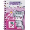 Anteckningsbok Sweet A5, söt spiralbunden skrivbok med 80 linjerade ark, 80 g/m²