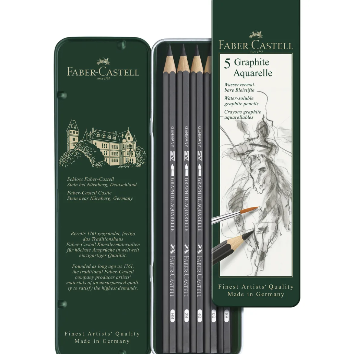 Aquarelle grafitpennor 5 st