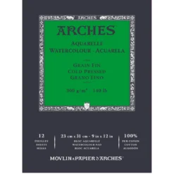 Arches akvarellblock GF, CP – 23×31 cm, 12 ark, 300 g/m²