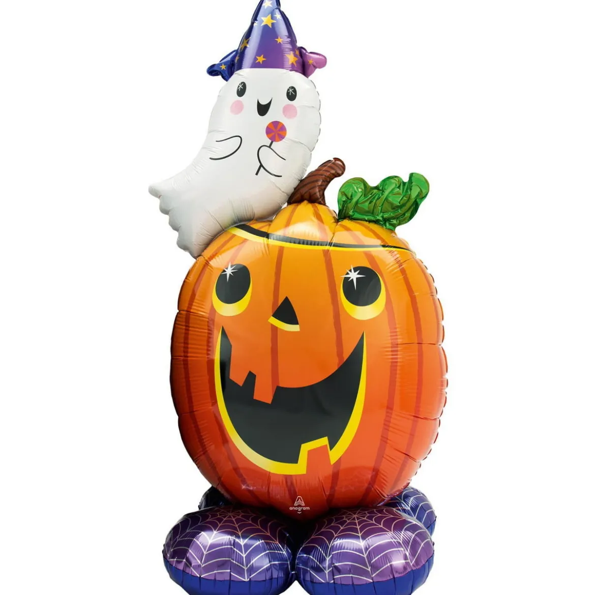 Ballong glada pumpan & spöket 70×142 cm – perfekt för halloween-festen