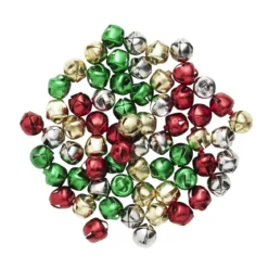 64 bjällror bjällerklockor i en härlig julmix Ø6 mm
