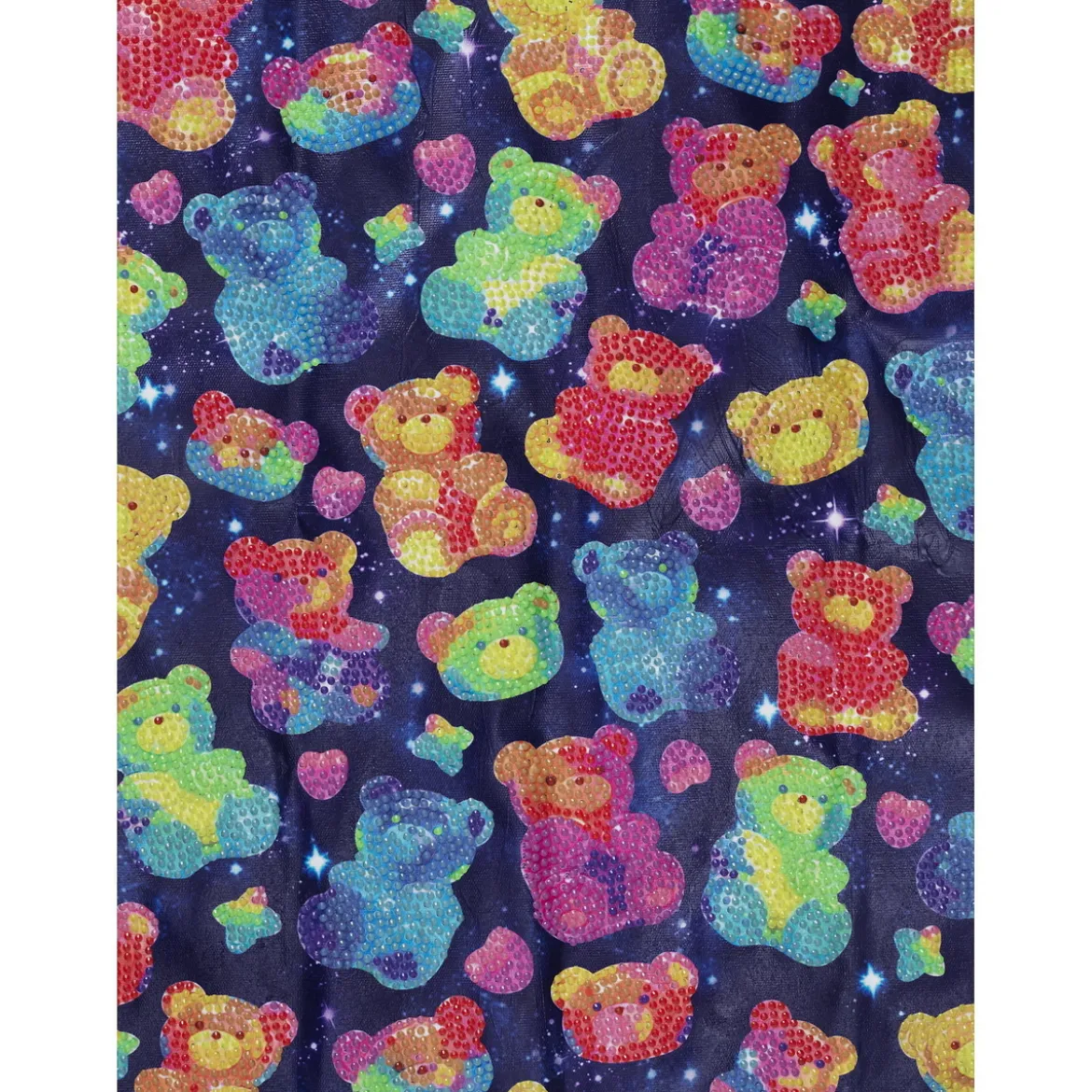 Bling Dots, diamond painting för barn 8+ år, självlysande björnar! 30×40 cm