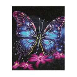 Bling Dots Glow, diamond painting för barn självlysande fjäril 33×40 cm