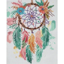 Bling Dots Glow, diamond painting för barn 8+ år – självlysande drömfångare 30×40 cm