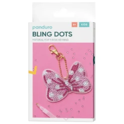 Bling Dots Rosett nyckelring kit – pärla en gnistrande rosett, 8,2×6 cm