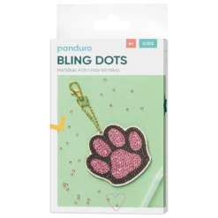 Bling Dots Tass nyckelring kit – pärla en söt liten tass, 7,5×6,7 cm