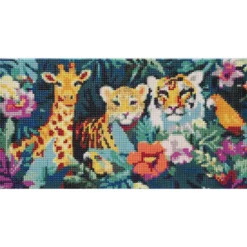 Bling Dots tigerdjungel, diamond painting för barn 8+ år – tigrar och en giraff 40×20 cm