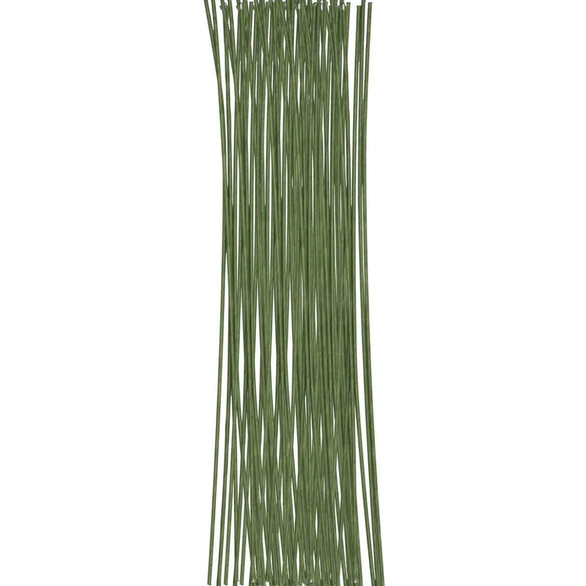 Blomsterpinnar / blomstertråd – 50 gröna pappersklädda pinnar à 30 cm, Ø 2,0 mm
