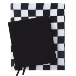 Bokomslag av stretchtyg, skyddsomslag för böcker – rutigt 2-pack, 18×33 & 23×27 cm