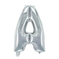 Bokstavsballong A silver 32 cm