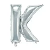 Bokstavsballong K silver 32 cm