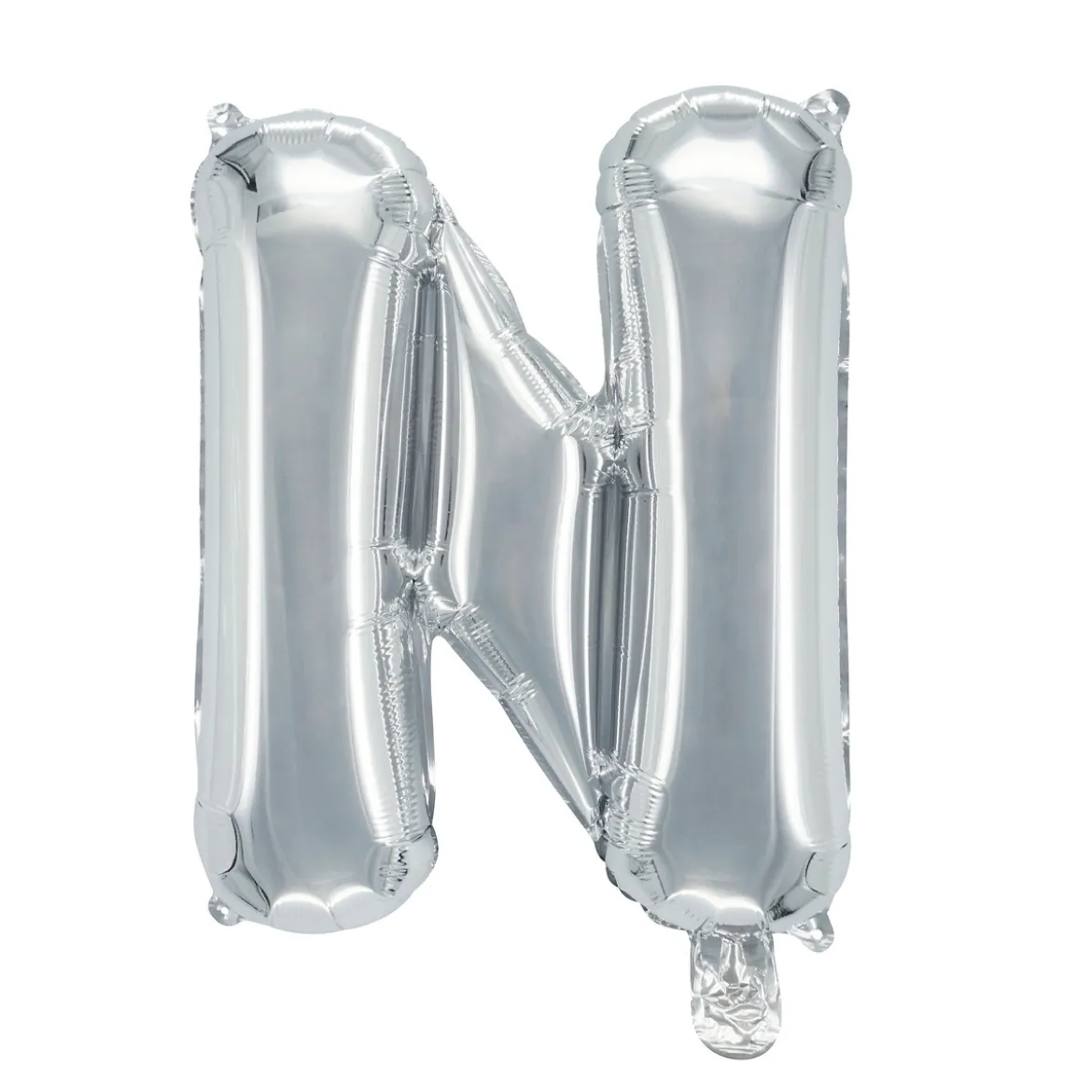 Bokstavsballong N silver 32 cm
