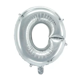 Bokstavsballong O silver 32 cm