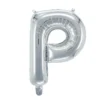 Bokstavsballong P silver 32 cm