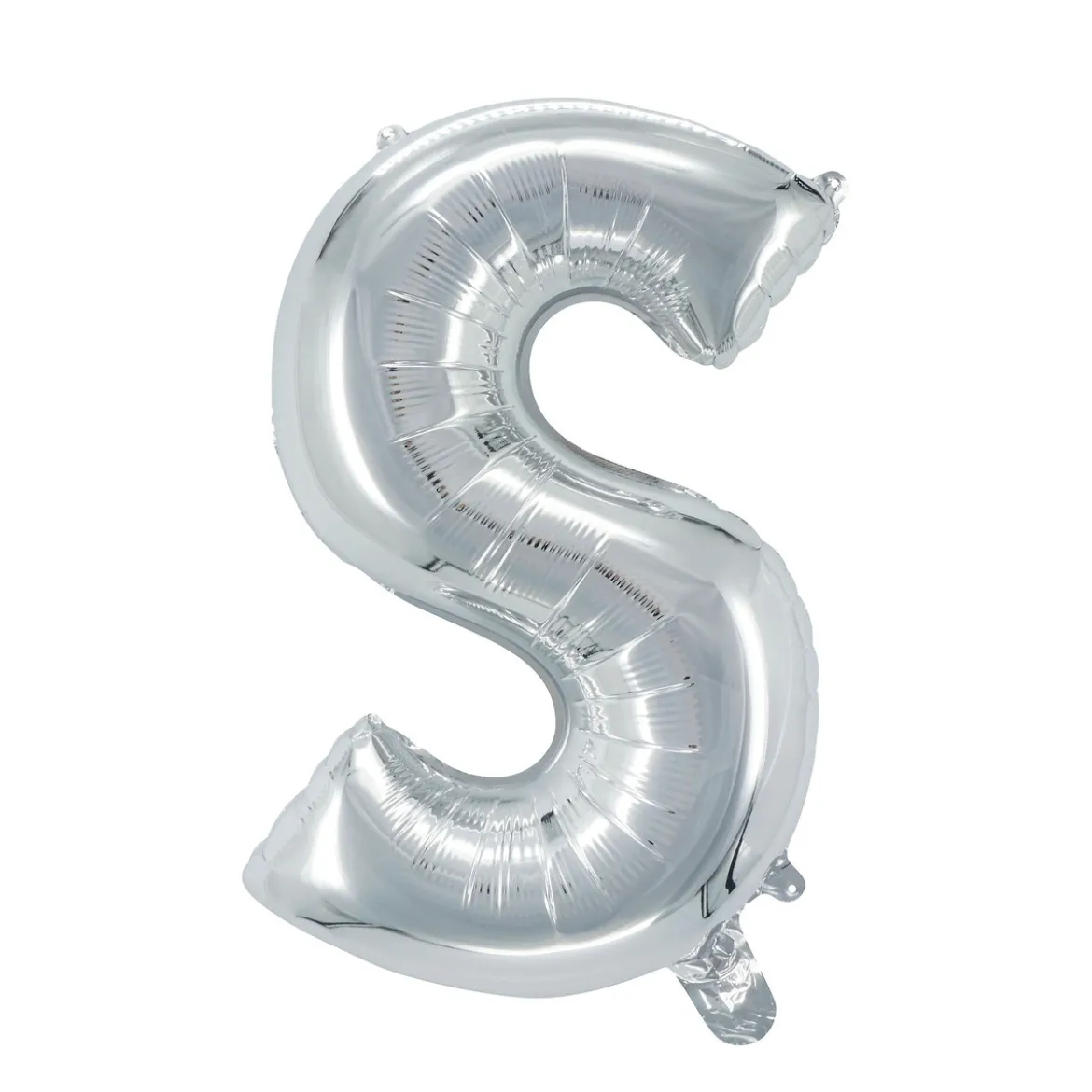 Bokstavsballong S silver 32 cm