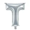 Bokstavsballong T silver 32 cm