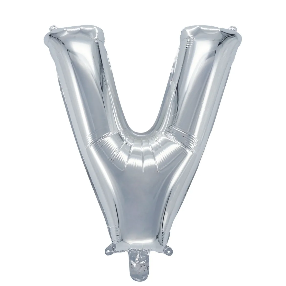 Bokstavsballong V silver 32 cm