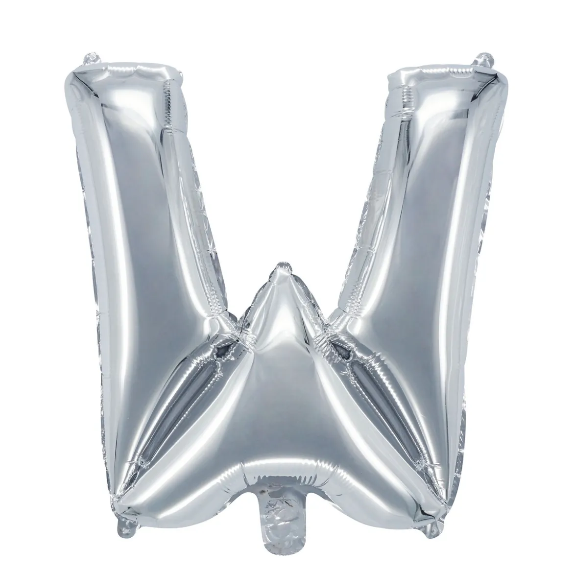 Bokstavsballong W silver 32 cm