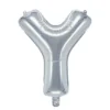 Bokstavsballong Y silver 32 cm