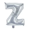 Bokstavsballong Z silver 32 cm