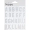 Bokstäver klistermärken A-Z iriserande guldtoner, 52 alfabet-stickers, 25 mm längd