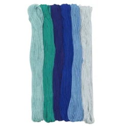 Broderigarn blå 6 st/8 m