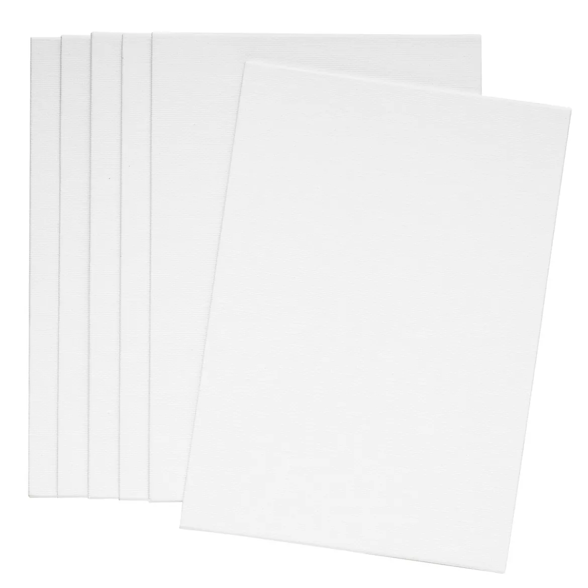 Canvas Panel – 6 st. vita canvaser / målardukar A5 (148×210 mm), 3 mm tjocklek