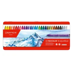 Caran d'Ache Neocolor II – 30 vattenlösliga akvarellkritor av högsta kvalitet