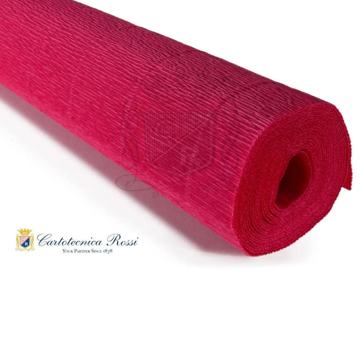 Cartotecnica Rossi kräppapper 582 – rosaröd, 180 g rulle (144 g/m²) à 50×250 cm