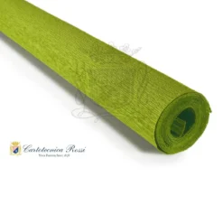 Cartotecnica Rossi kräppapper 367 – mossgrön, 90 g rulle (120 g/m²) à 50×150 cm