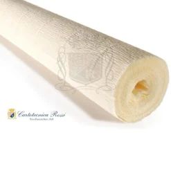 Cartotecnica Rossi kräppapper 603 – ljus ivory, 180 g rulle (144 g/m²) à 50×250 cm