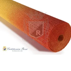 Cartotecnica Rossi kräppapper 576/9 – tonad gul & orange, 180 g rulle (144 g/m²) à 50×250 cm