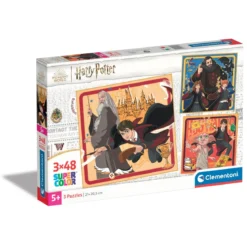 Clementoni pussel 3-in-1 – Harry Potter, 3×48 bitar, 3 pussel som blir 21×20,5 cm vardera
