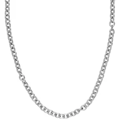 80 cm lång kedja / smyckeskedja – koppar pläterad med 925 sterling silver