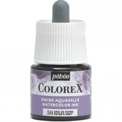 Colorex Watercolor Ink 45 ml Paynes Grey – burk med akvarellbläck och pipett