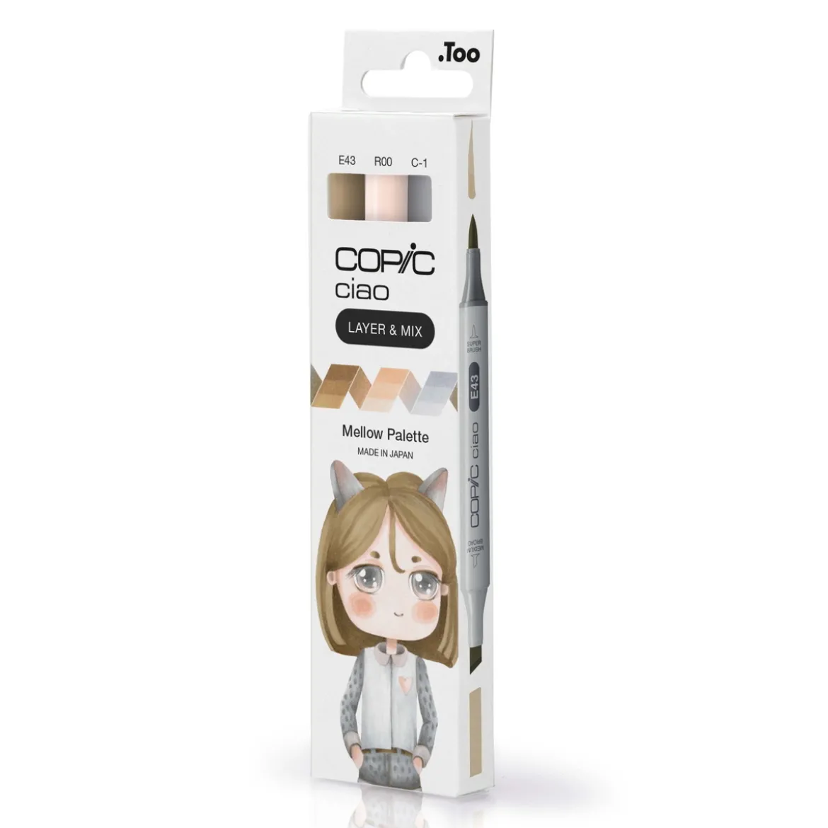 Copic Ciao markers med dubbelspets, 3-pack – Vibrant palette