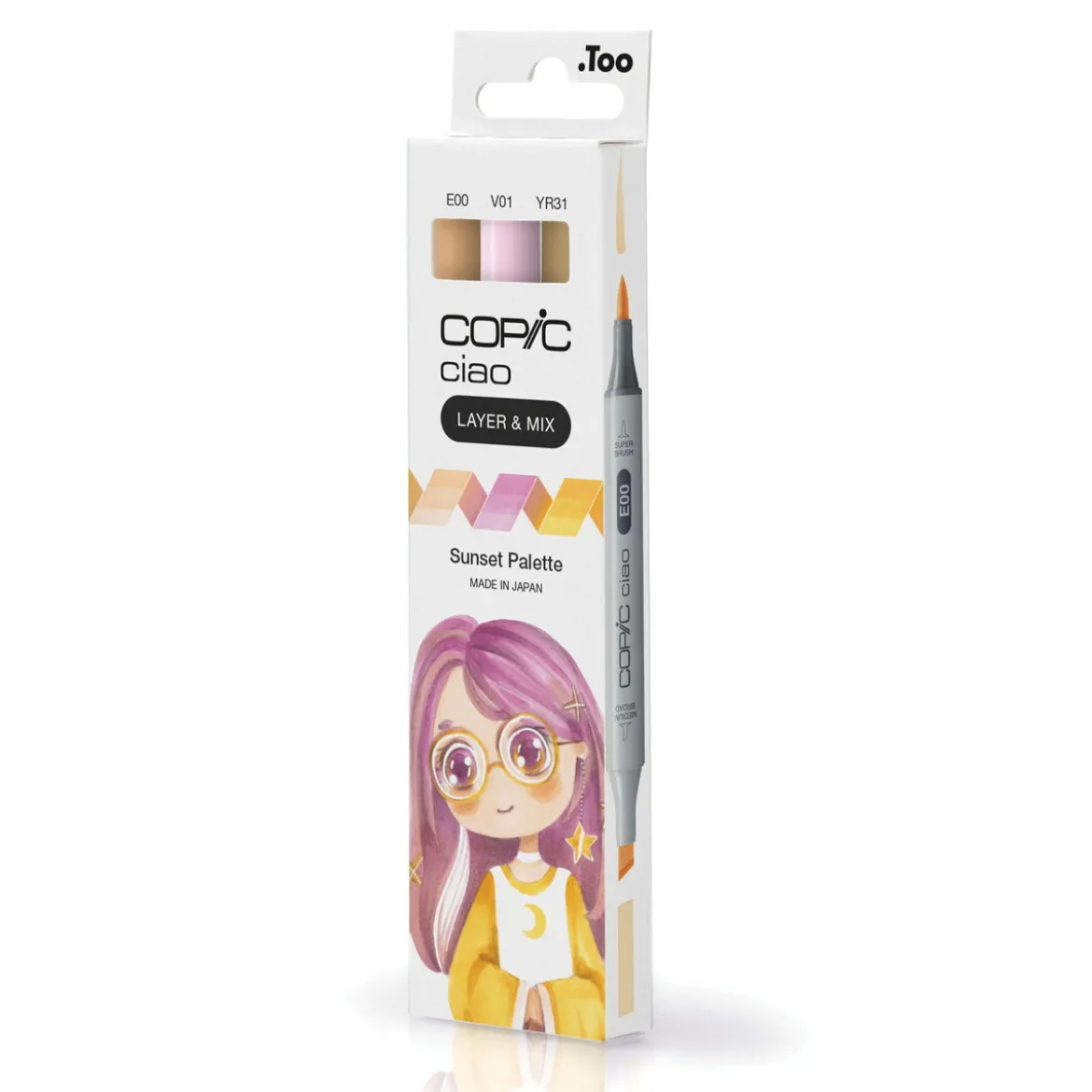 Copic Ciao markers med dubbelspets, 3-pack – Serene palette