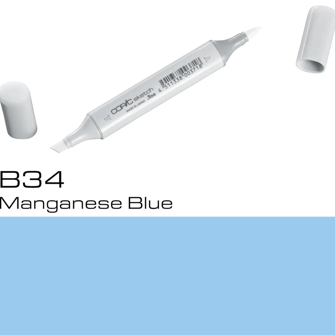 Copic Sketch B34 Mangan. Blue