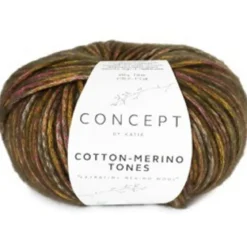 Cotton Merino Tones 50g olivgrönt & brunt