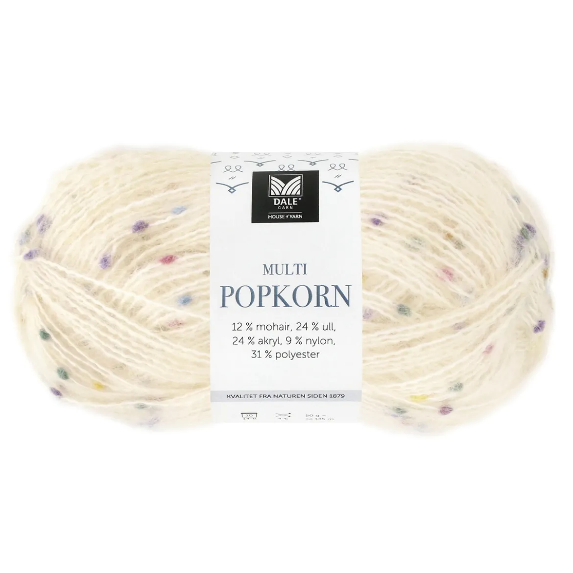 Dale Multi Popkorn från House of Yarn, 50 g ljusblå – mångsidigt effektgarn