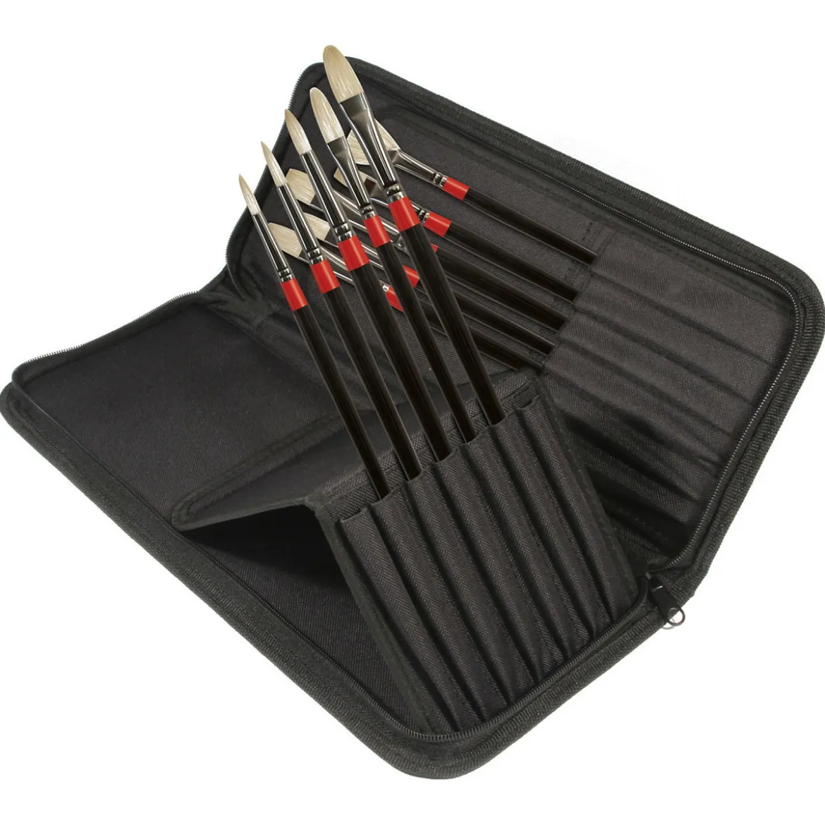 Daler-Rowney Georgian Oil Zip Case – ett snyggt penselfodral med 10 st oljepenslar