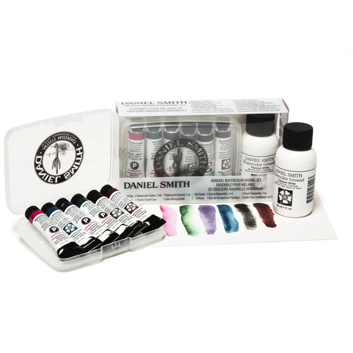 Daniel Smith Mineral Watercolor Mixing Kit – 6x5 ml akvarellfärg, grundering & guide
