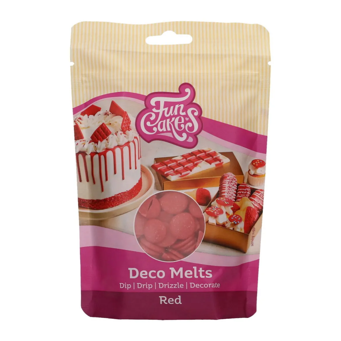 Deco Melts tårtdekoration 250g röd
