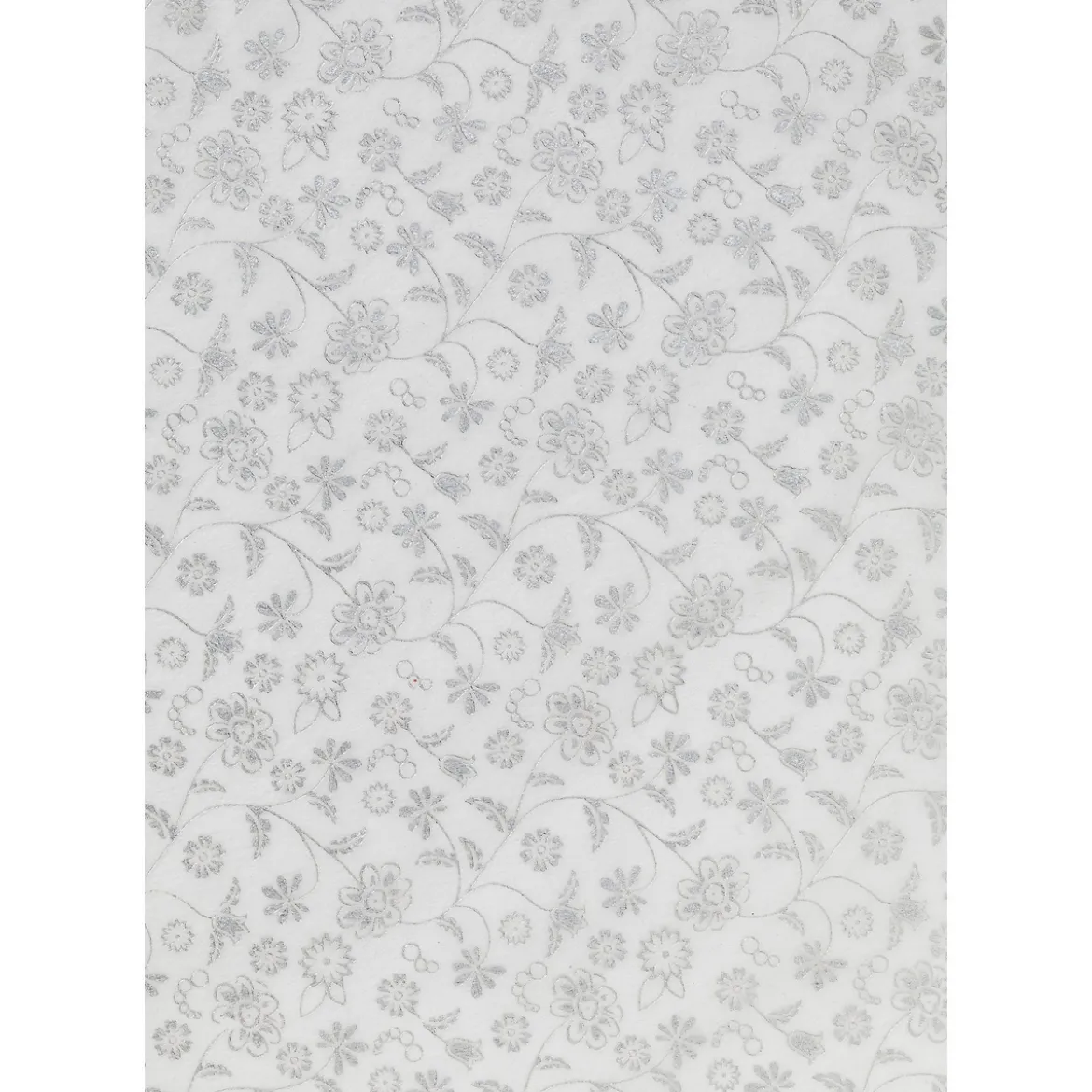 Dekorark silverslingor vit 5p